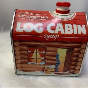 Vintage Log Cabin Syrup 100th Anniversary Tin General Foods Inc.